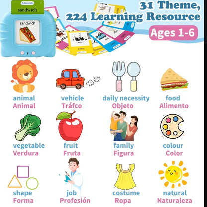 English&Spanish Talking Flash Cards
Learning Device for Toddlers